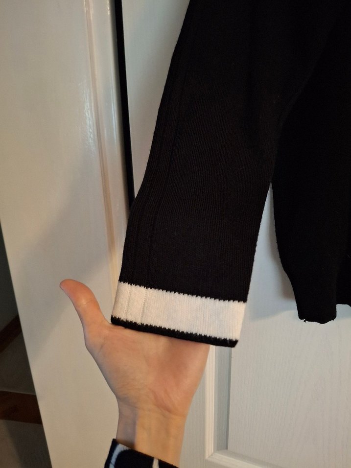 Siyah Kadın Oversize Sweatshirt - Görsel 2