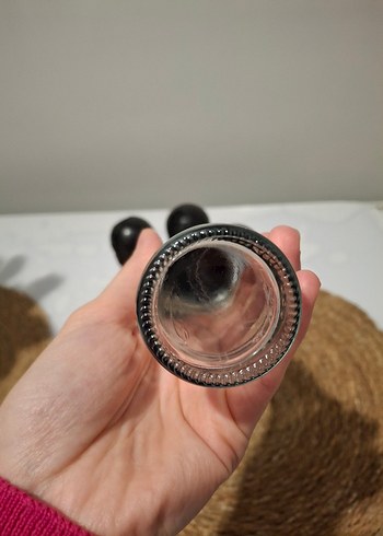 Siyah Kapaklı Cam Tuzluk Baharatlık - Görsel 3