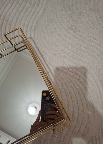 Parlak Altın Renkli Dekoratif Ayna Tepsi - Görsel 4