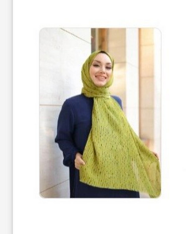 yağ yeşili şal - Görsel 3