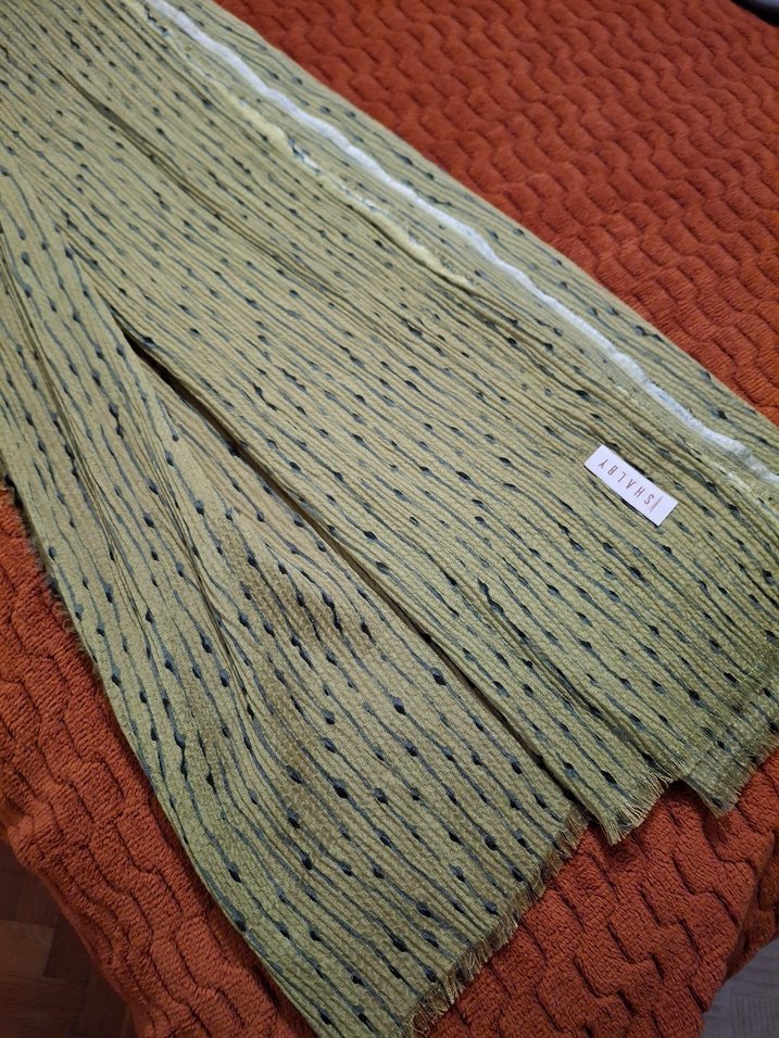 yağ yeşili şal - Görsel 2