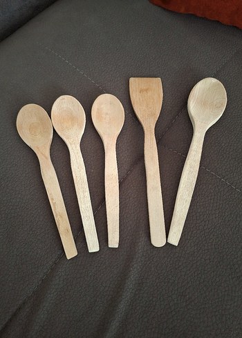 Beden camel Renk Bej Ahşap Mutfak Kaşıkları ve Spatula Seti tahta kaşık