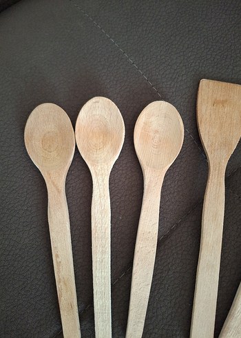 Karaca Bej Ahşap Mutfak Kaşıkları ve Spatula Seti tahta kaşık