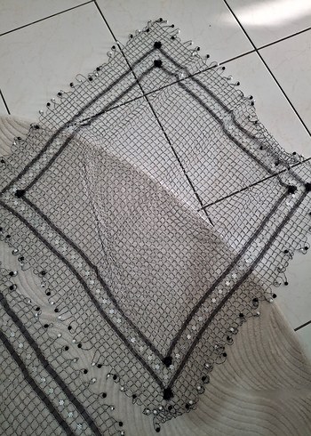 Boncuk İşlemeli masa örtüsü takımı - Görsel 3