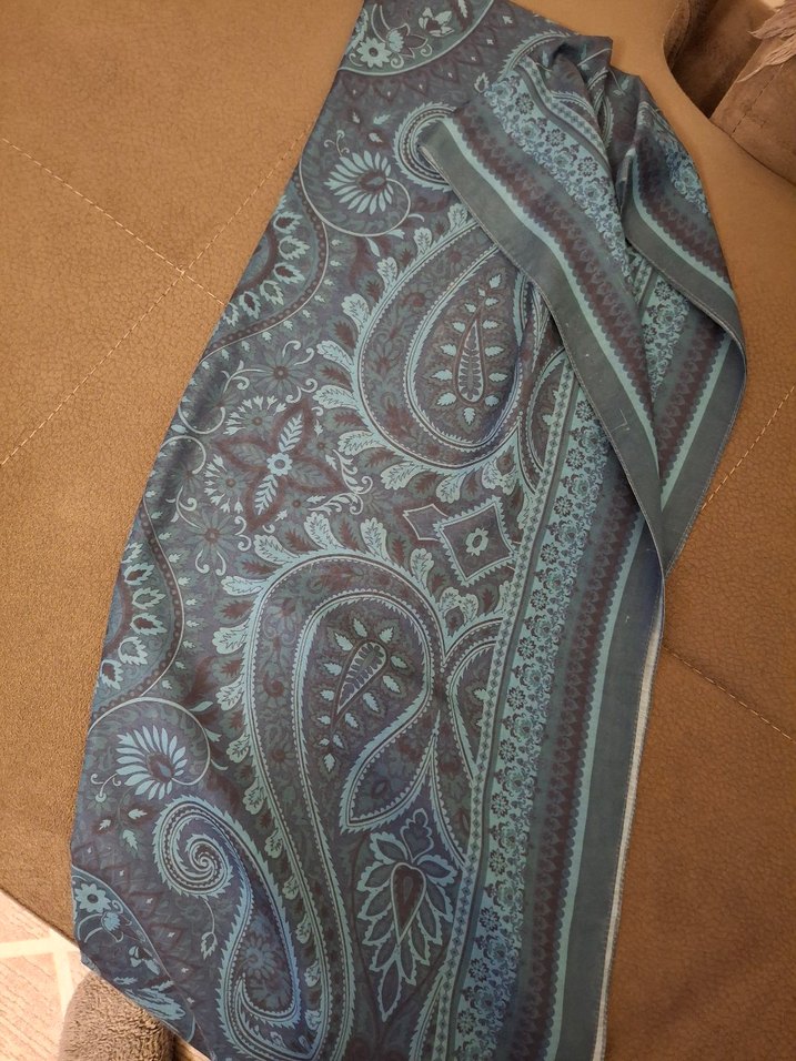 Lacivert Bohem Tarz Drapeli Kadın Şal - Görsel 2