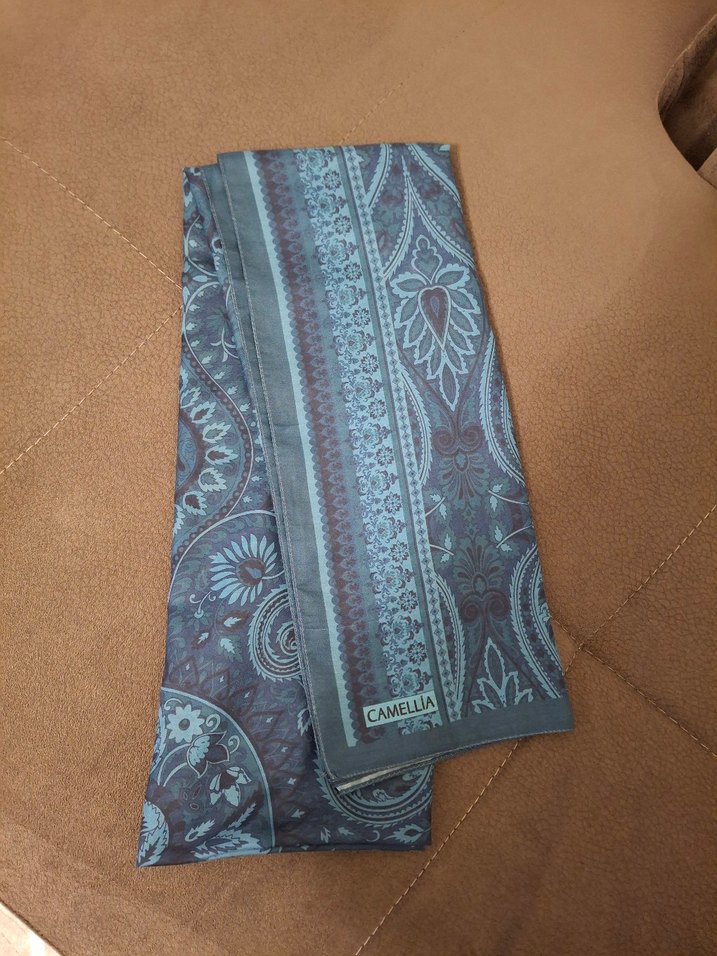 Lacivert Bohem Tarz Drapeli Kadın Şal - Görsel 3