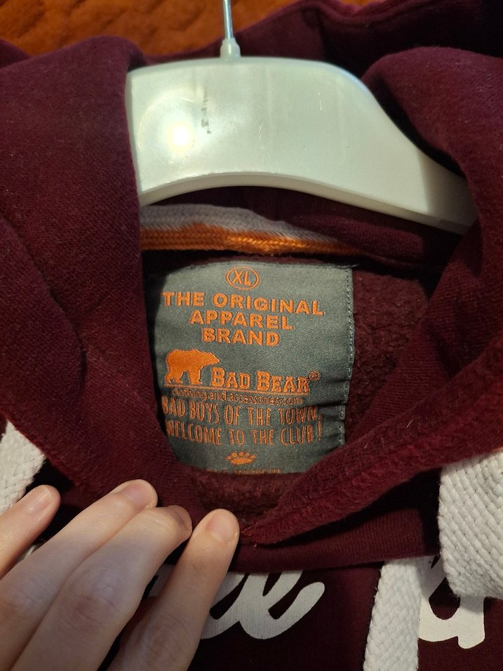 Bordo Kapüşonlu Kadın Sweatshirt - Görsel 2