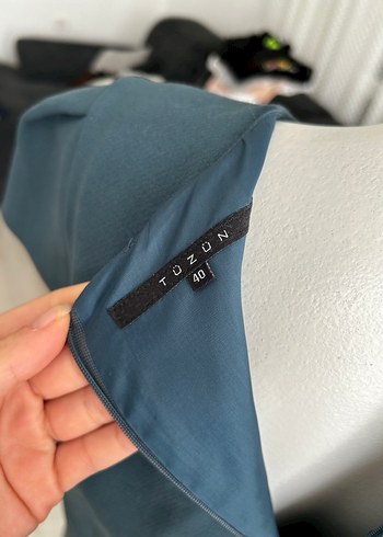 40 Beden V Yaka Kısa Kollu Elbise