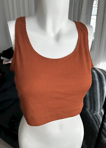 Kahverengi Kadın Atlet Crop Top