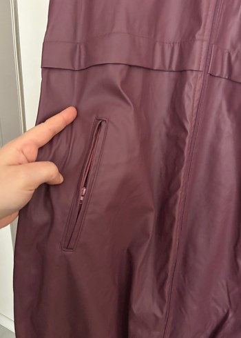 LC Waikiki Bordo Deri Uzun Kadın Yağmurluk