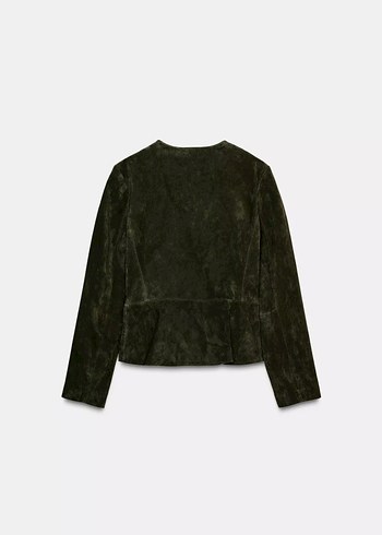 ZARA %100 DERİ EVA ETEK CEKET - Görsel 6