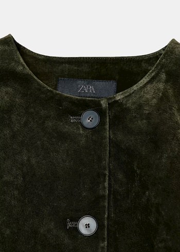 ZARA %100 DERİ EVA ETEK CEKET - Görsel 7