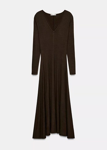 ZARA V YAKA UZUN ELBİSE - Görsel 4