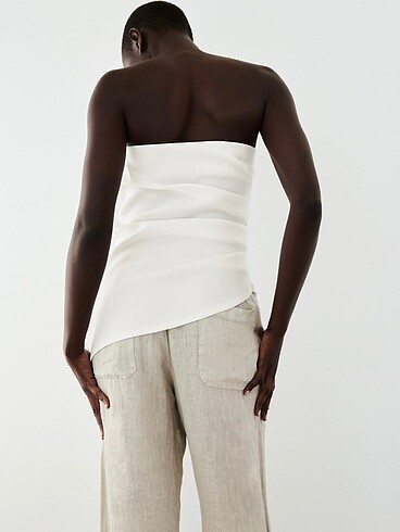 Zara zara straplez büzgülü bluz #etiketli