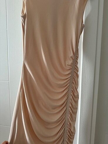 xs Beden Zara Uzun Drapeli Elbise #yeni