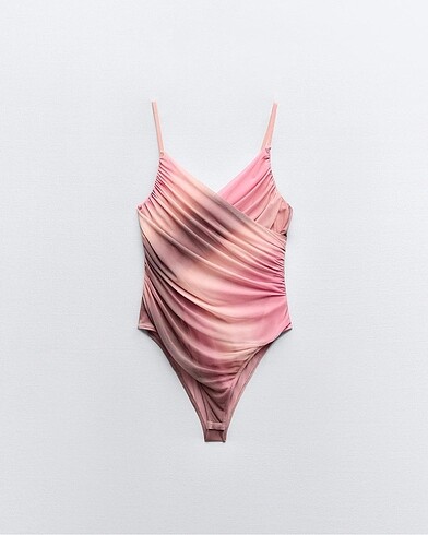 Zara Desenli Tül Body #yeni