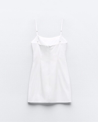Zara Zara İşlemeli Kısa Poplin Elbise #yeni
