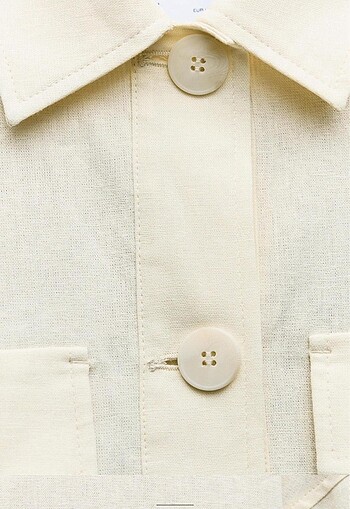 xs Beden camel Renk Zara Keten Karışımlı Crop Ceket #yeni