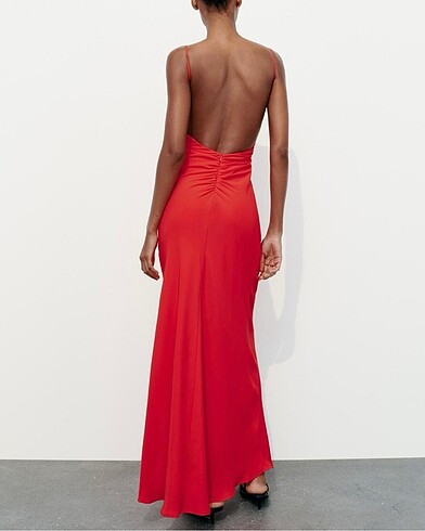 Zara Zara Drape Lingerie Stil Elbise #yeni