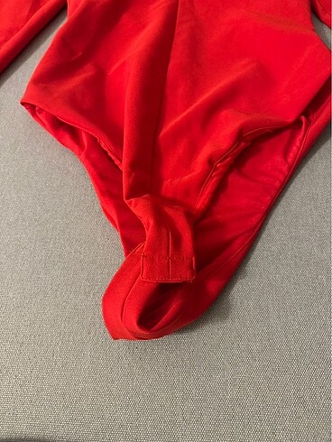 xs Beden kırmızı Renk Zara Vatkalı Streç Body #yeni