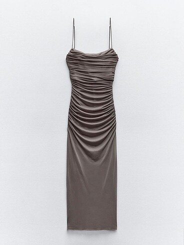 Zara Drapeli Tül Elbise #yeni