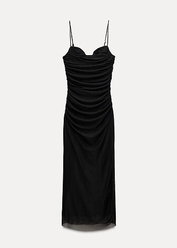 Zara Tül Midi Elbise