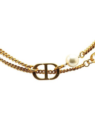 Beden altın Renk CHRISTIAN DIOR Altın Kaplama Zincir Kolye