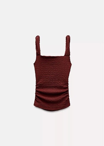 Zara Dokulu Askılı Top