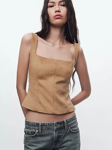 Zara Suni Kürk Top