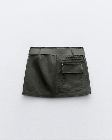 Zara Zara Kemerli Mumlu Mini Etek