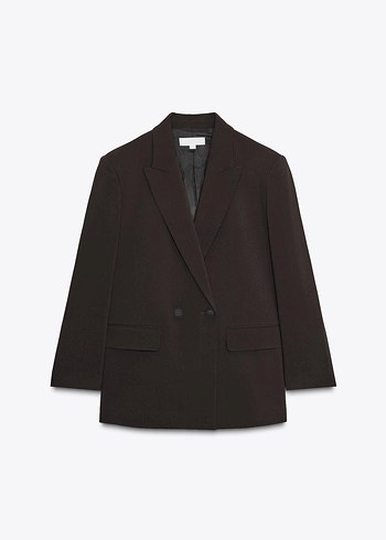Zara Kruvaze Oversize Blazer