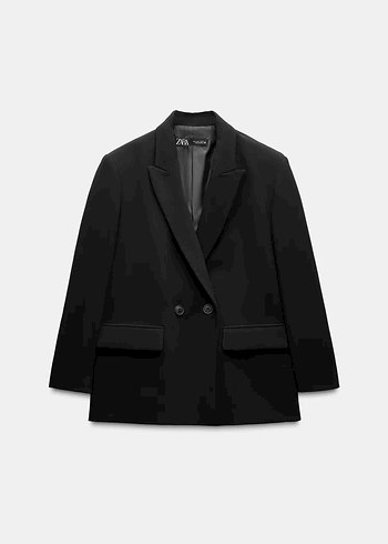 Zara Kruvaze Oversize Blazer