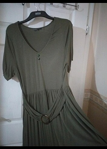 xxl Beden yeşil Renk elbise yeni