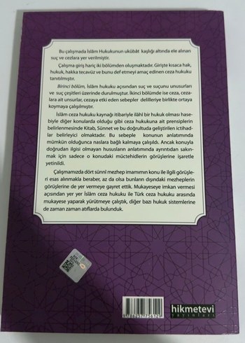 İslam Ceza Hukuku Kitabı - Prof. Dr. Abdullah Çolak