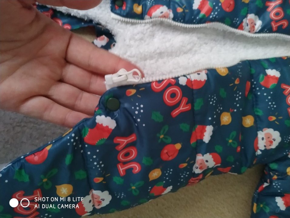 Renkli Baskılı Örgü Bebek Tulumu - Görsel 4