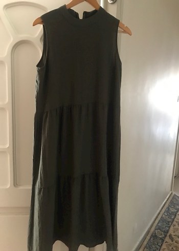 Yeşil Kolsuz Uzun  Elbise - Görsel 3