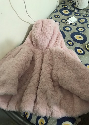 9-12 Ay Bej Baskılı Bebek Önlüğü - Görsel 2