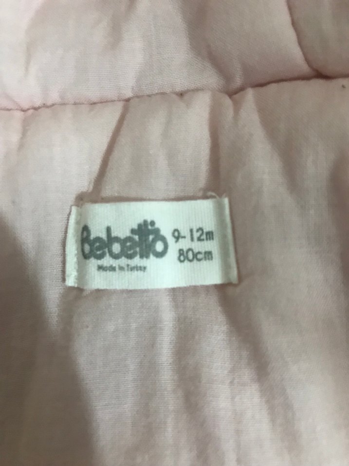 9-12 Ay Bej Baskılı Bebek Önlüğü - Görsel 3