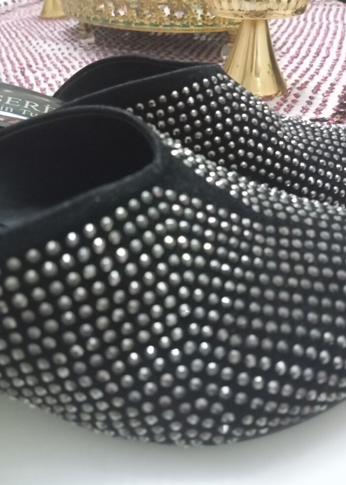 Taşlı terlik hiç giyilmedi  - Görsel 3