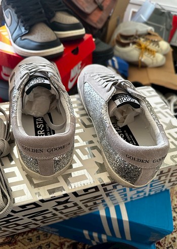 Gümüş gri yaldızlı Payetli Kadın Sneakers - Görsel 7