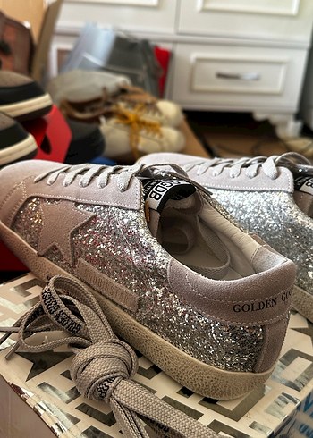 Gümüş gri yaldızlı Payetli Kadın Sneakers - Görsel 8