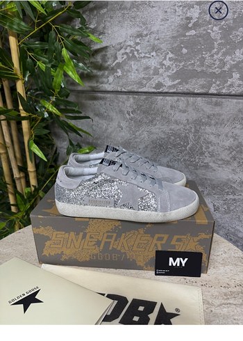 Gümüş gri yaldızlı Payetli Kadın Sneakers - Görsel 3