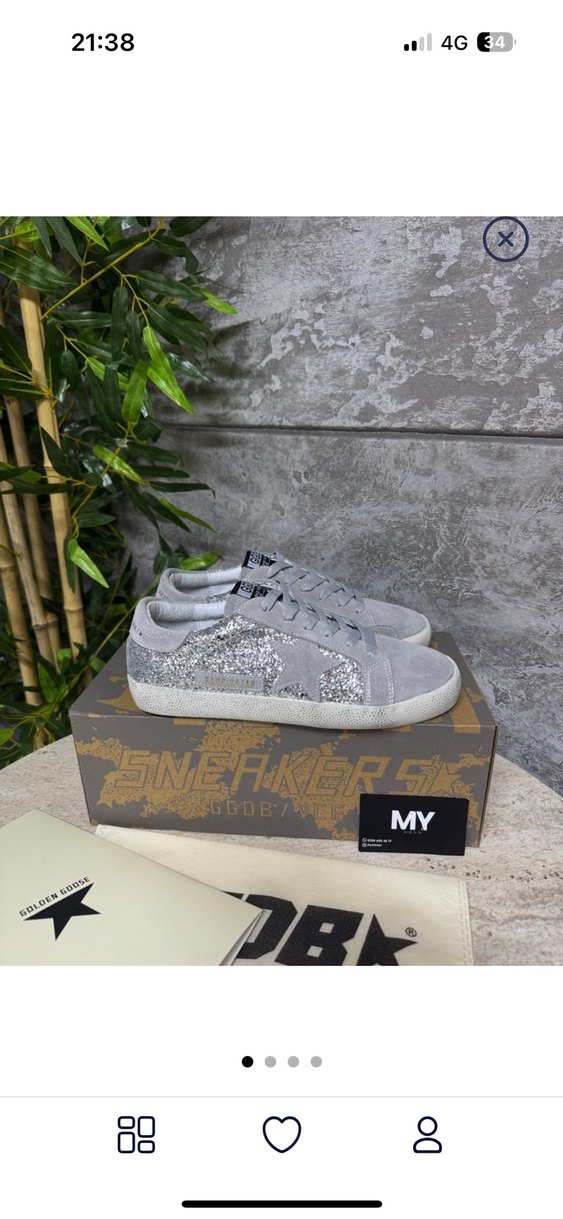 Gümüş gri yaldızlı Payetli Kadın Sneakers - Görsel 3