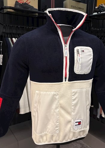 Tommy Fermuarlı Yüksek Yakalı Erkek Polar Sweatshirt - Görsel 5