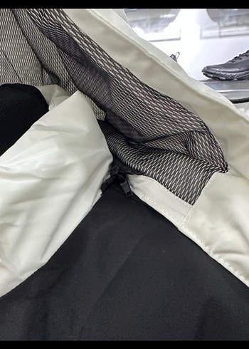 Columbia Fermuarlı Beyaz Siyah Street Style Erkek Mont - Görsel 12