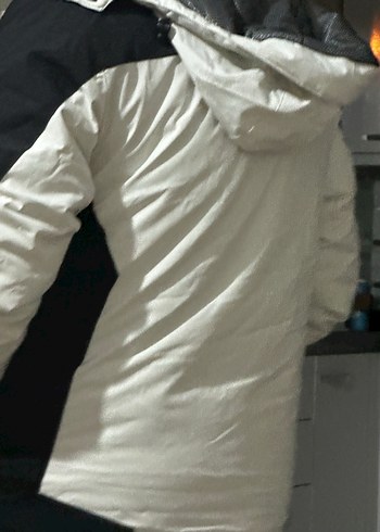 Columbia Fermuarlı Beyaz Siyah Street Style Erkek Mont - Görsel 9