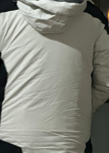 Columbia Fermuarlı Beyaz Siyah Street Style Erkek Mont - Görsel 8