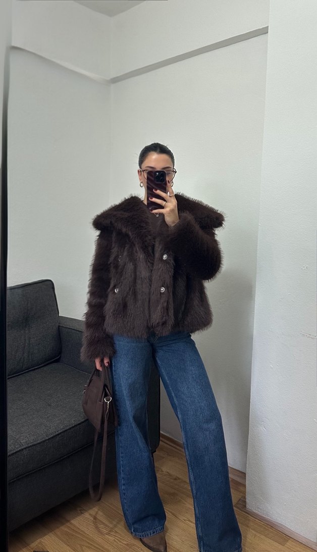 Kahverengi Suni Kürk - Görsel 2