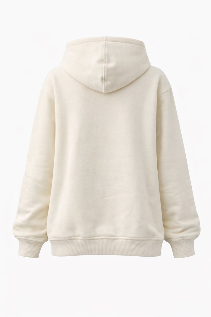 Bej Kapüşonlu Rahat Kesim Sweatshirt - Görsel 2