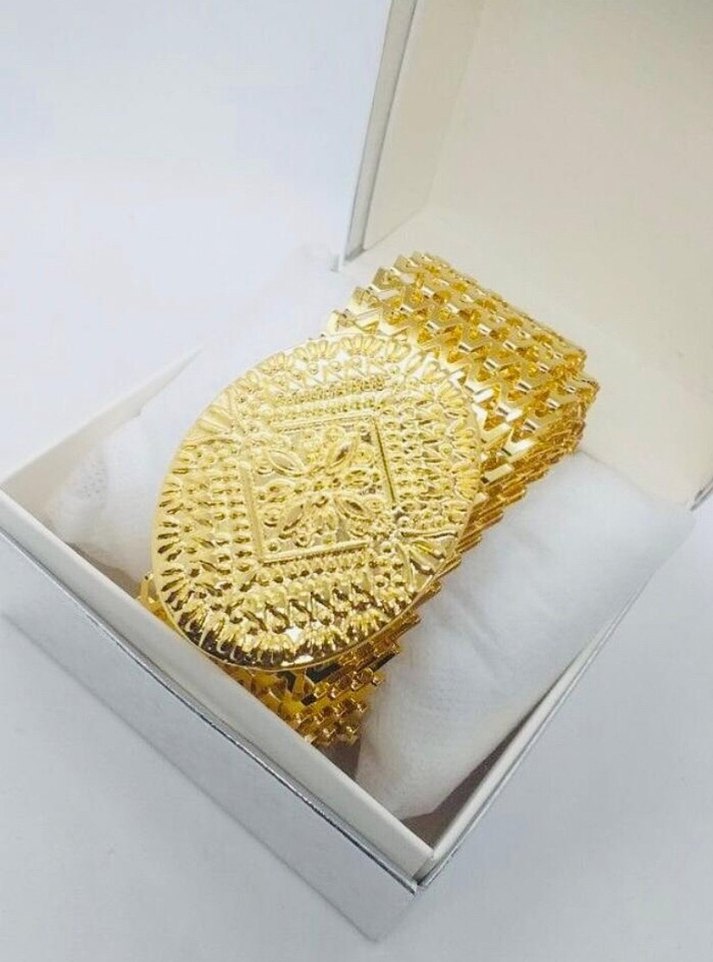 Zarif Altın Renkli Zincir Detaylı  Kemer - Görsel 2